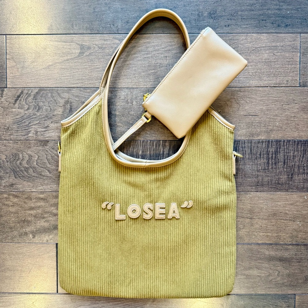 Corduroy Tote Bag Shoulder Bag